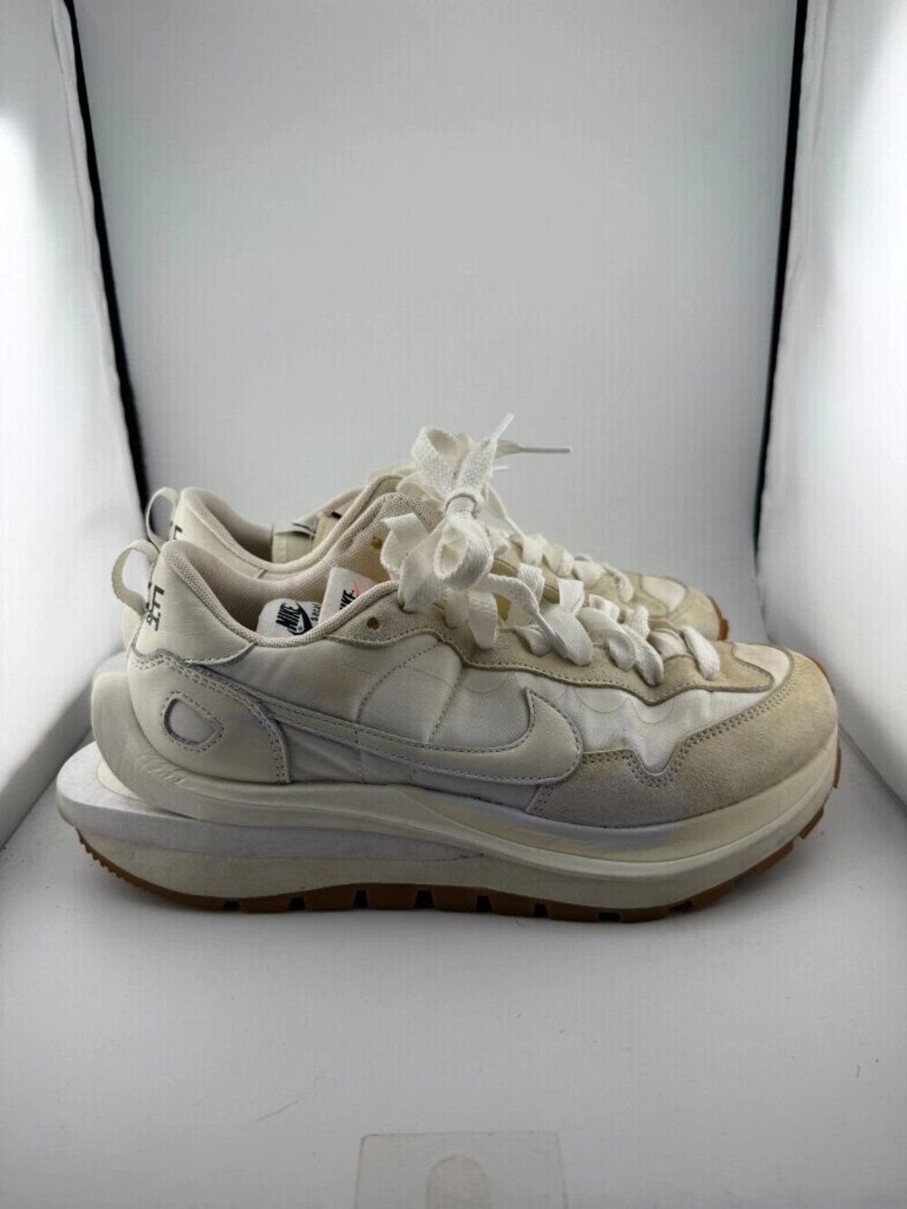WORN Nike Vaporwaffle sacai Sail Gum DD1875-100 Size 8 NO BOX